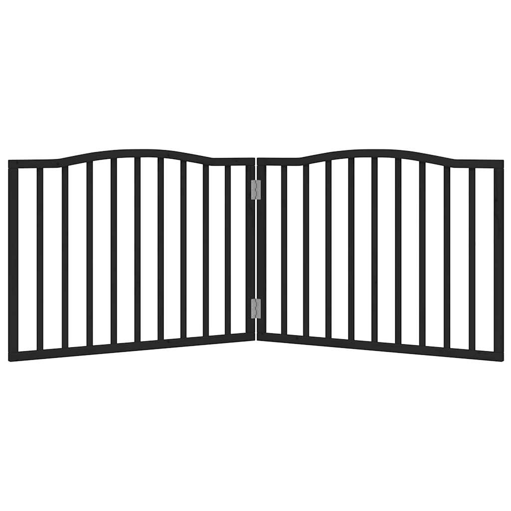 3-tlg. Hundetor Faltbar 150 cm Pappelholz