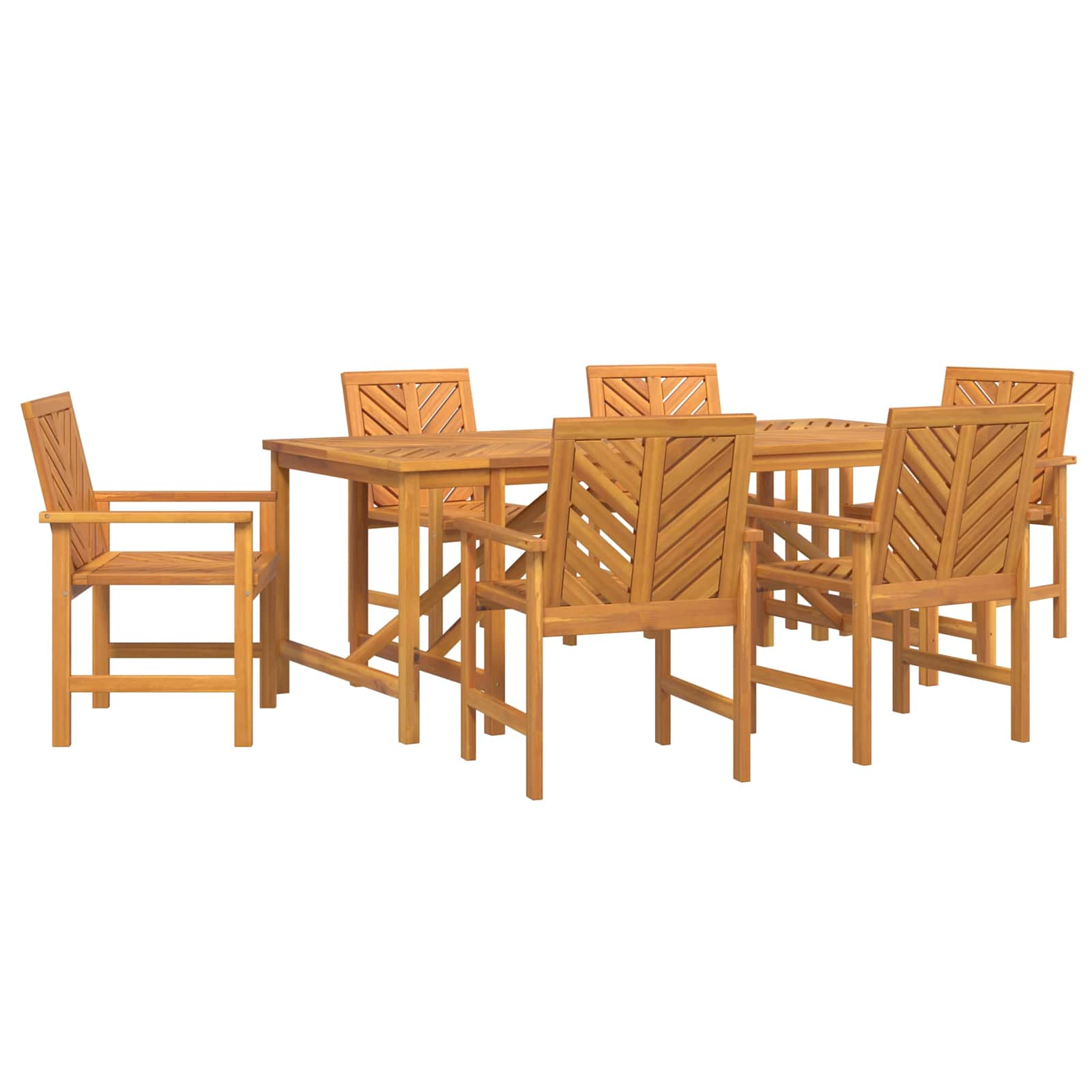 Garten Essgruppe 3 Stk. Braun Massivholz Akazie
