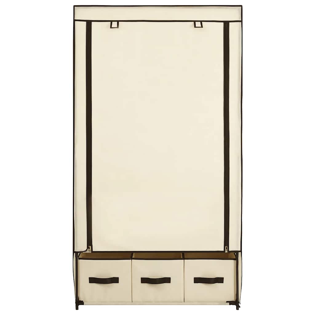 Kleiderschrank Schwarz 87 x 49 x 159 cm Stoff