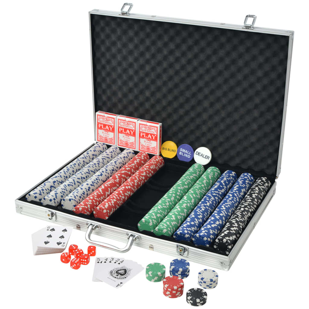 Poker Set mit 500 Chips Aluminium
