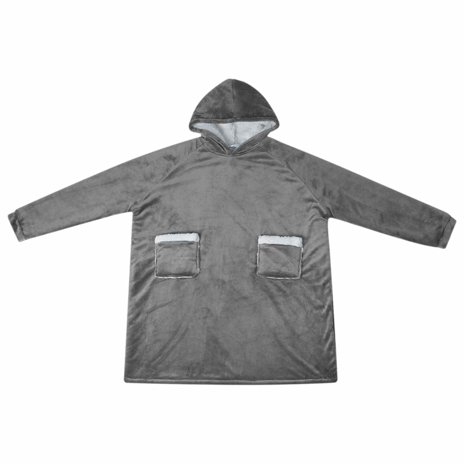 Decken-Hoodie Beige M Fleece und Flanell