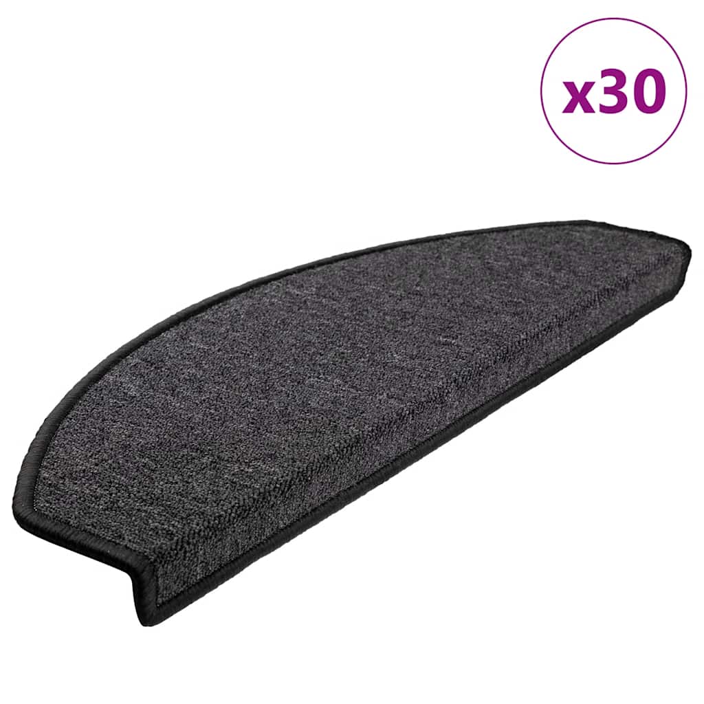 Stufenmatten 15 Stk. 56x17x3 cm Anthrazit Halbrund