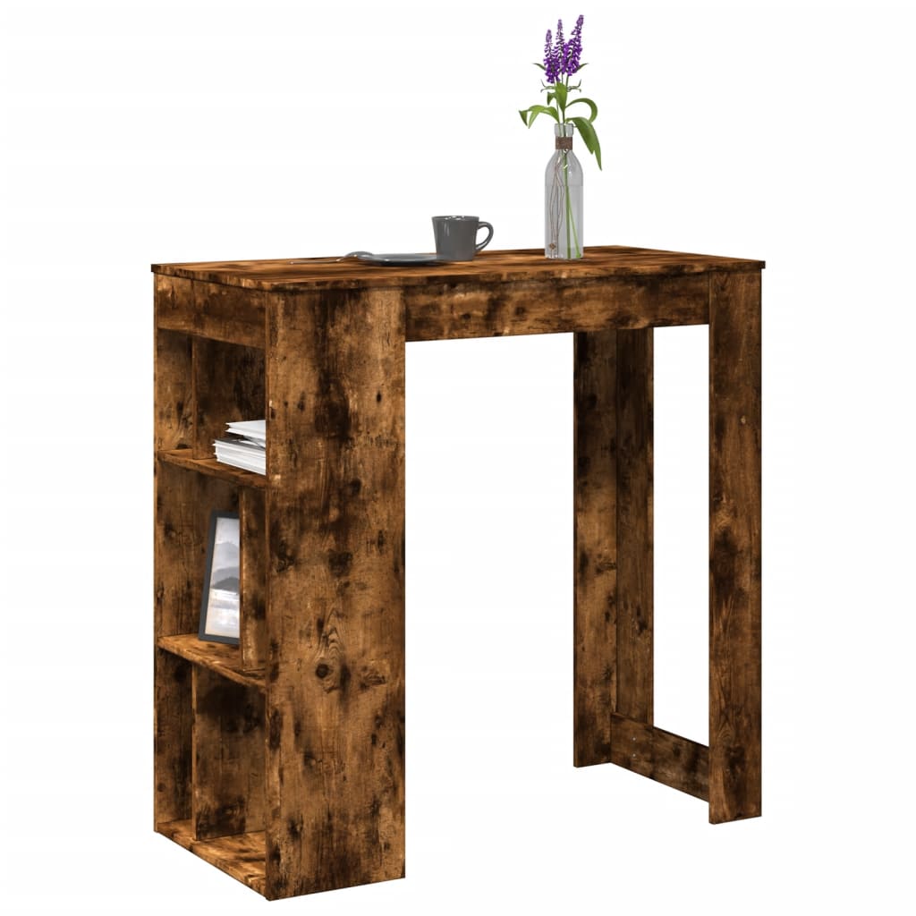 Bartisch Schwarz Eichen-Optik 102 x 50 x 103,5 cm Holzwerkstoff