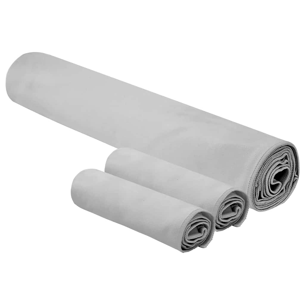 Sporthandtuch Set 3 pcs Schwarz Polyester und Polyamid