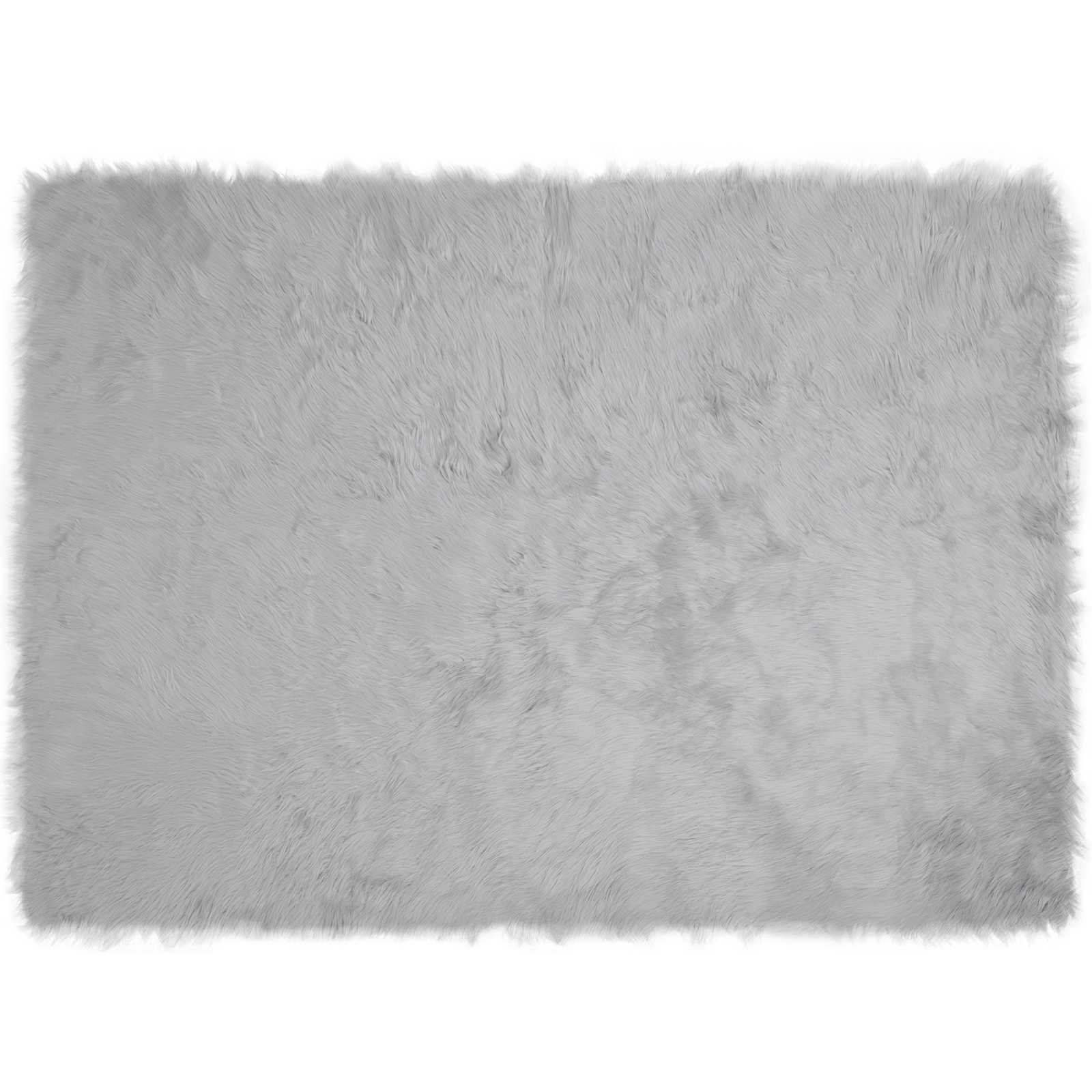 Teppich aus Kunstschaffell TAFALLA Weiß 60 x 110 cm Polyester