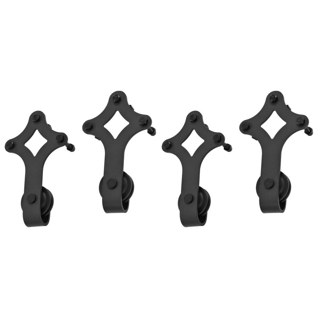 Schiebetürbeschlag-Set SKIEN 183 cm Stahl Schwarz