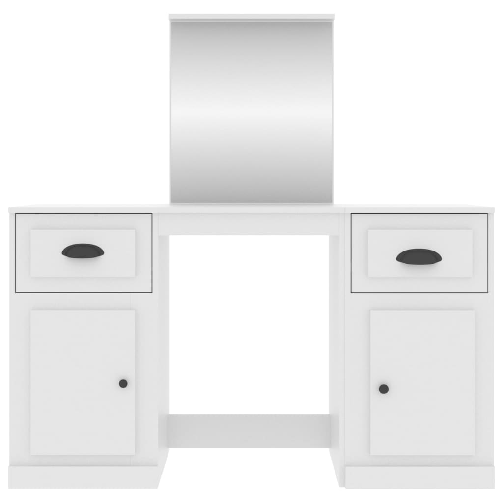 Schminktisch mit Spiegel Weiß 130x50x132,5 cm