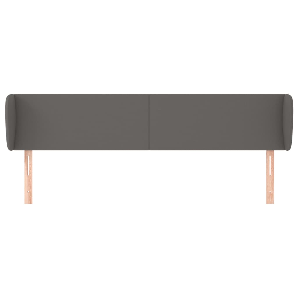 Kopfteil mit Ohren Creme 83x23x78/88 cm Kunstleder