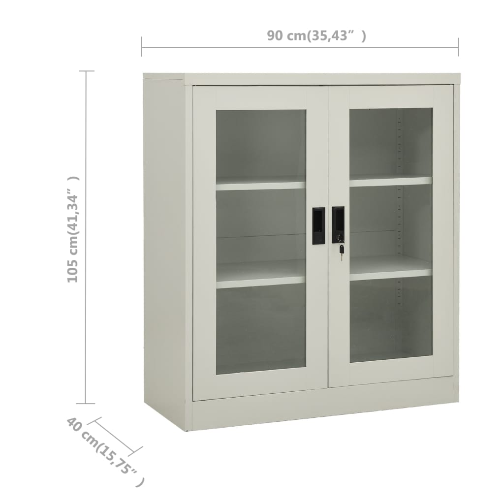 Büroschrank Weiß 90x40x70 cm Stahl