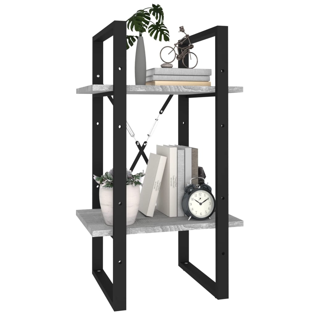 Bücherregal 2 Fächer Weiß 40x30x70 cm Holzwerkstoff