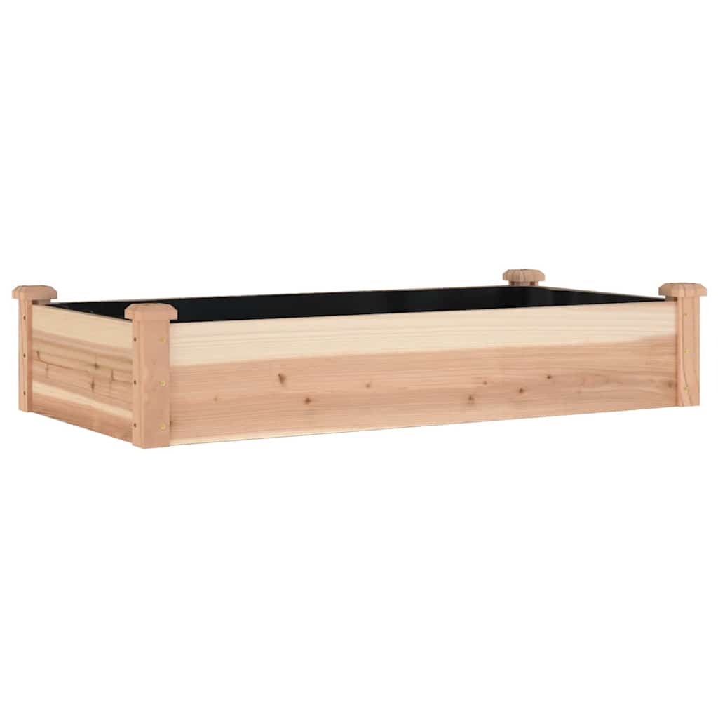 Hochbeet mit Einsatz Grau 120x45x25 cm Massivholz Tanne