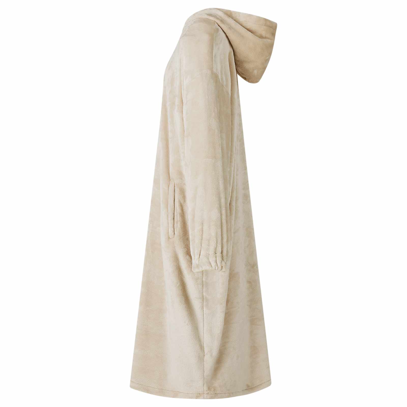 Decken-Hoodie Beige S Flanell
