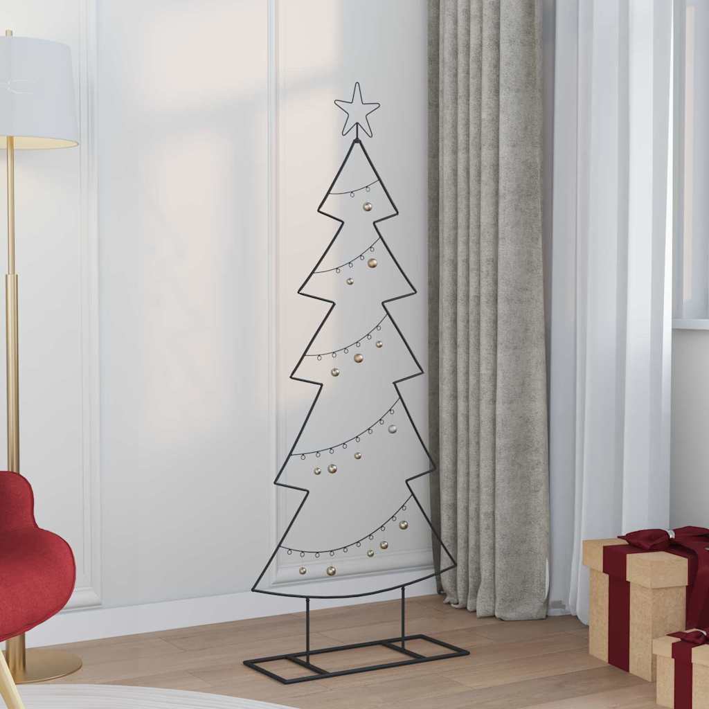 Metall Weihnachtsbaum mit Ständer Schwarz 60 cm Stahl
