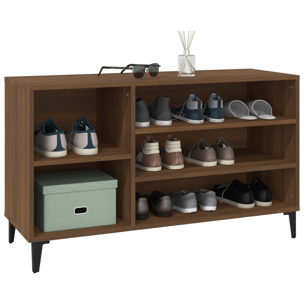 Schuhregal Weiß 102x36x60 cm Holzwerkstoff