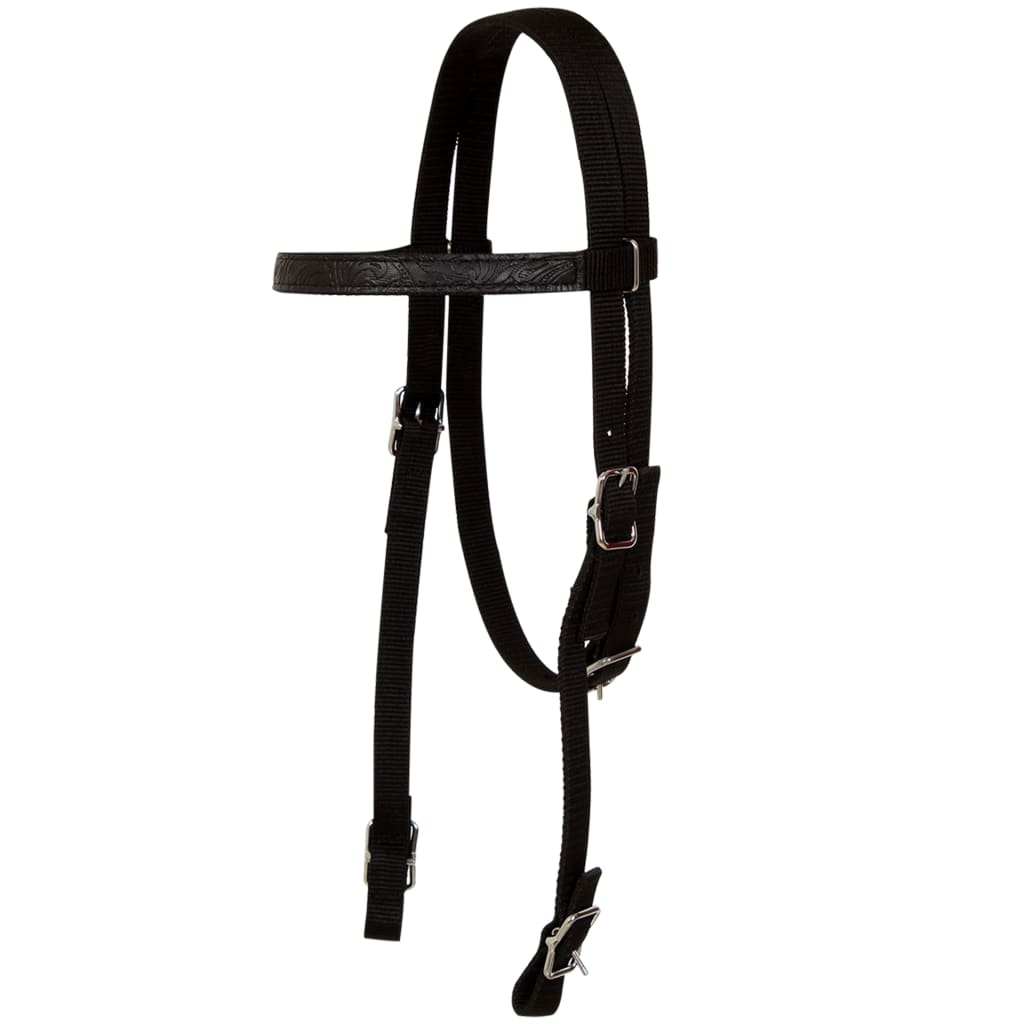 Western-Sattel, Halfter & Brustblatt Echtleder 15" Braun