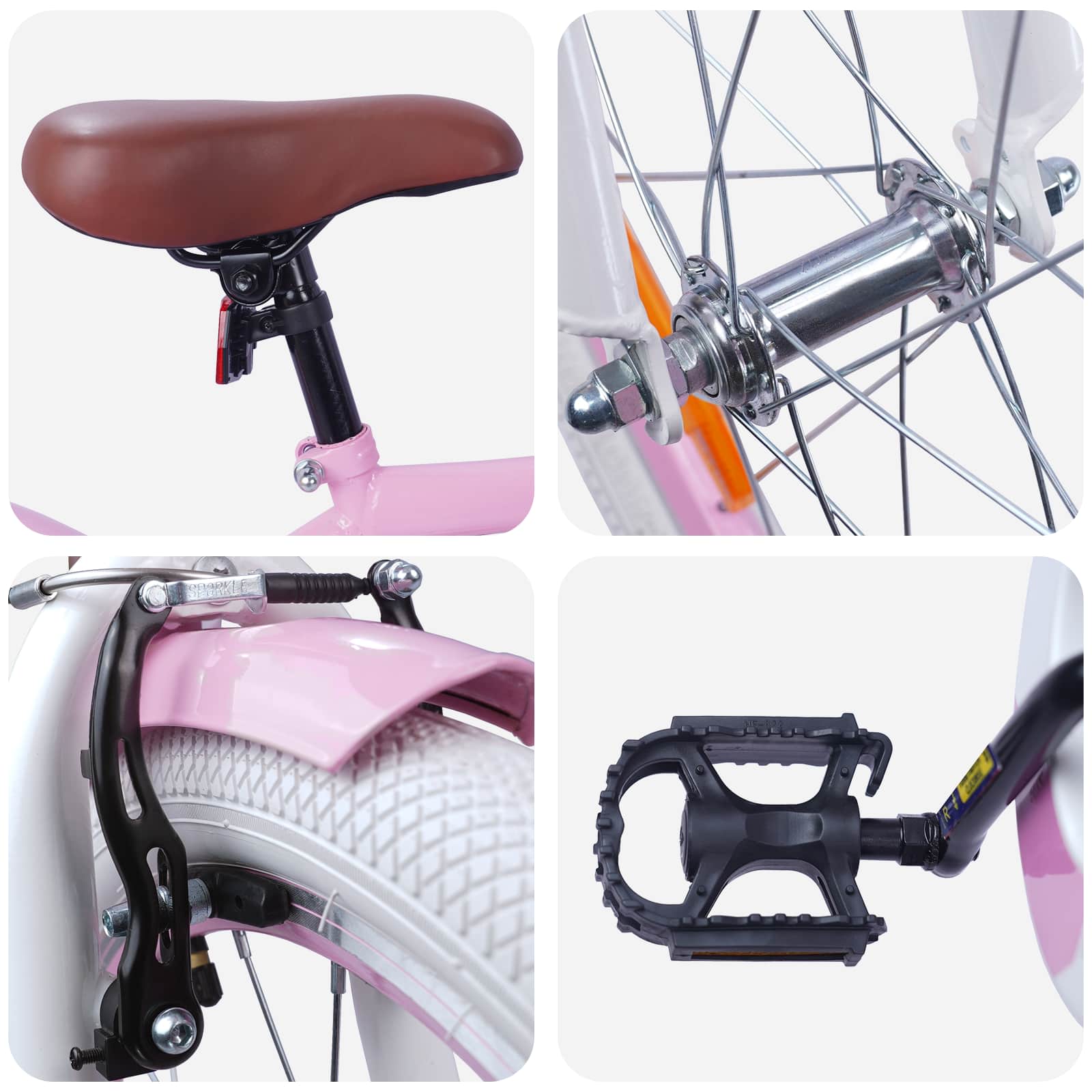 Kinderfahrrad 12 Zoll für 2-4 Jahre alt Rosa