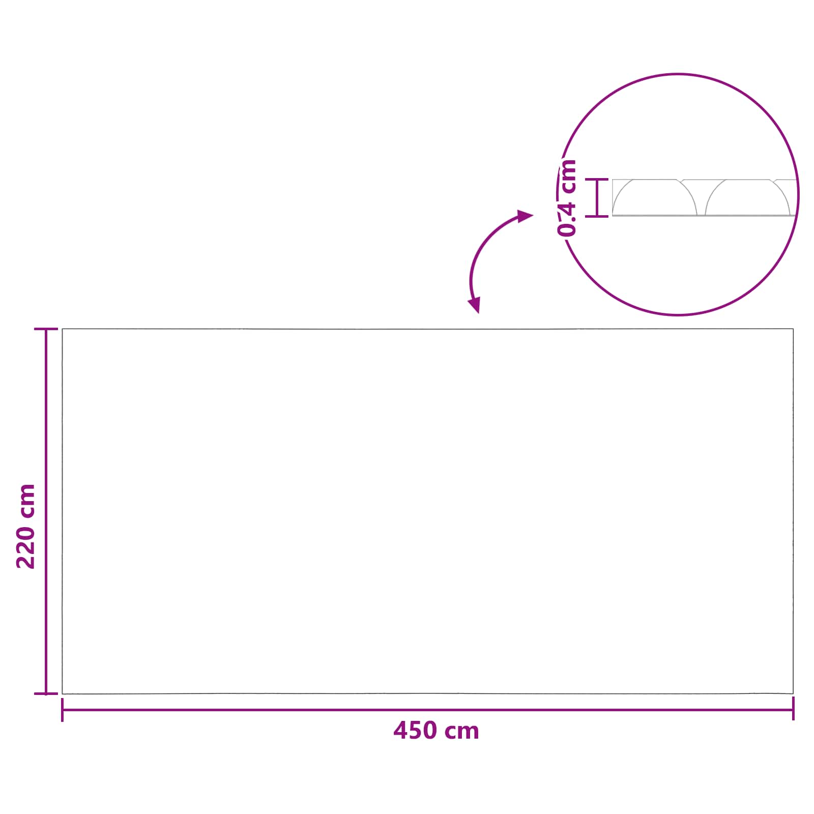 Solar Poolabdeckung 1000 x 500 cm 110 μm Quadratisch PE Schwarz