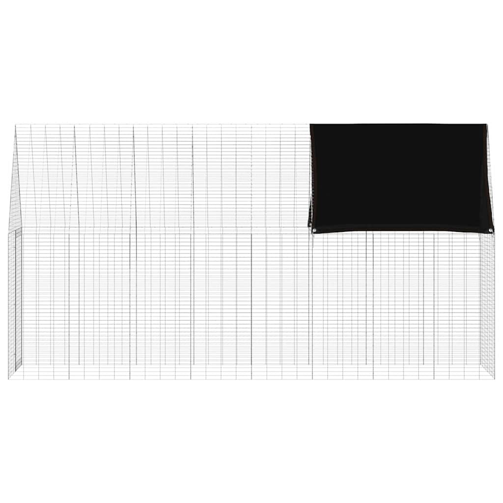 Hühnerkäfig 2 pcs Silber 600 x 100 x 210 cm Verzinkter Stahl