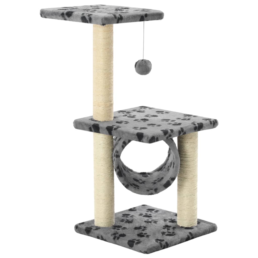 Katzen-Kratzbaum Sisal 65 cm Grau