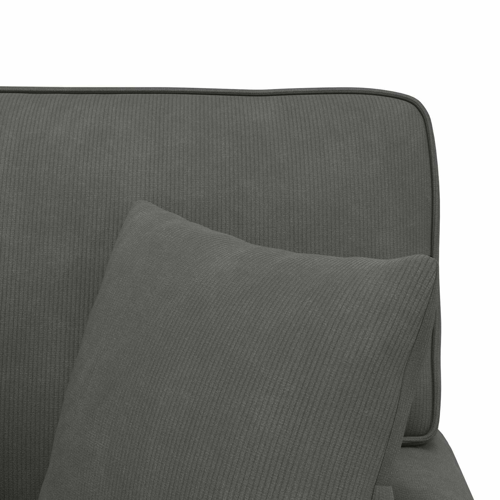 Chaise Lounge mit Rock mit Kissen 3 pcs Hellgrau Cordstoff
