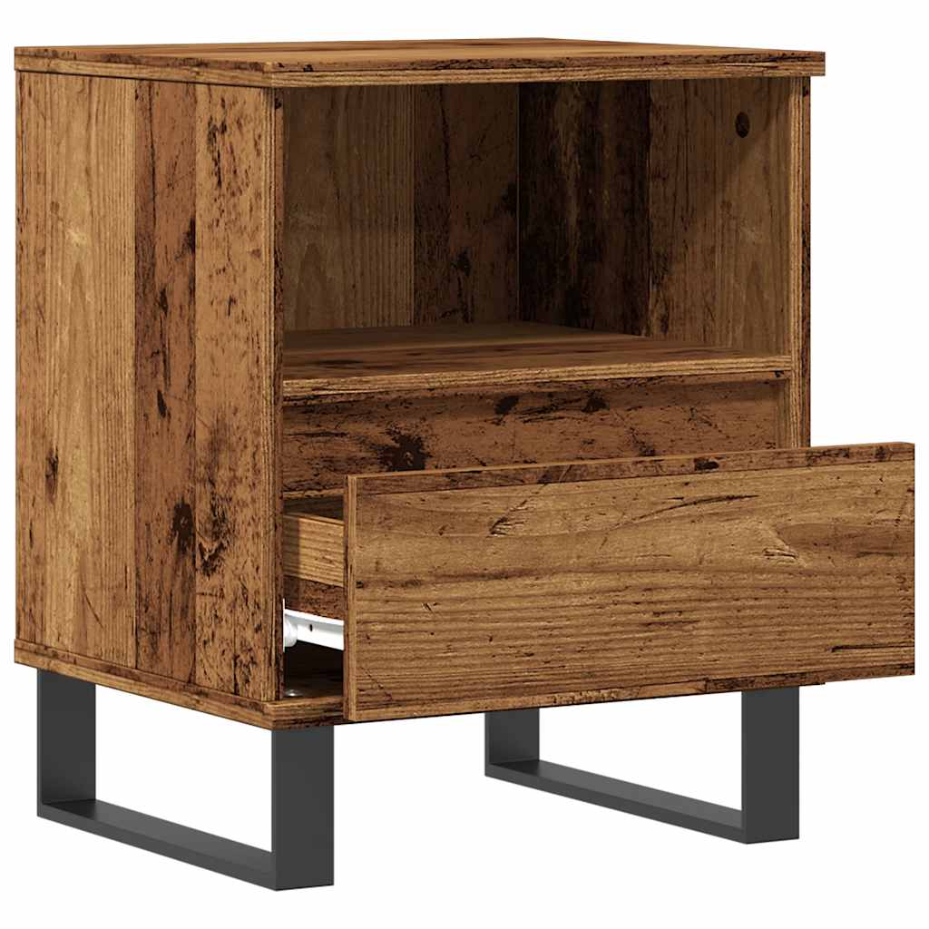 Bettschrank Schwarz Eichen-Optik 40 x 35 x 50 cm Holzwerkstoff