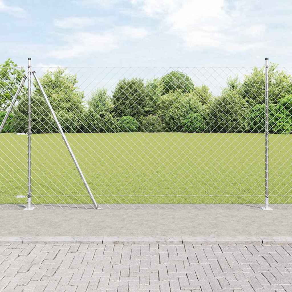 Outdoor Kettenglied-Zaun Erdfixierung 10 x 0,4 m Grün Netz