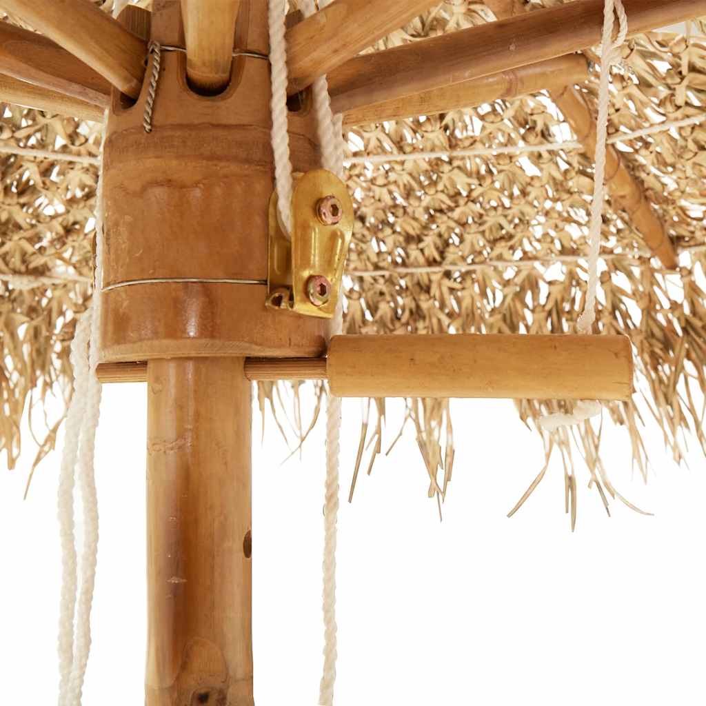 Tiki-Schirm mit Bananenblatt-Dach 150 cm Bambus
