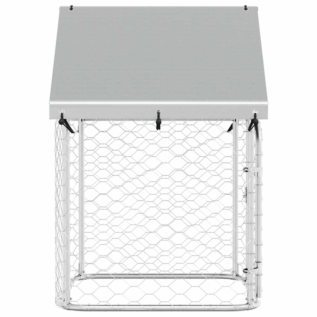 Outdoor-Hundezwinger mit Dach 400x200x150 cm