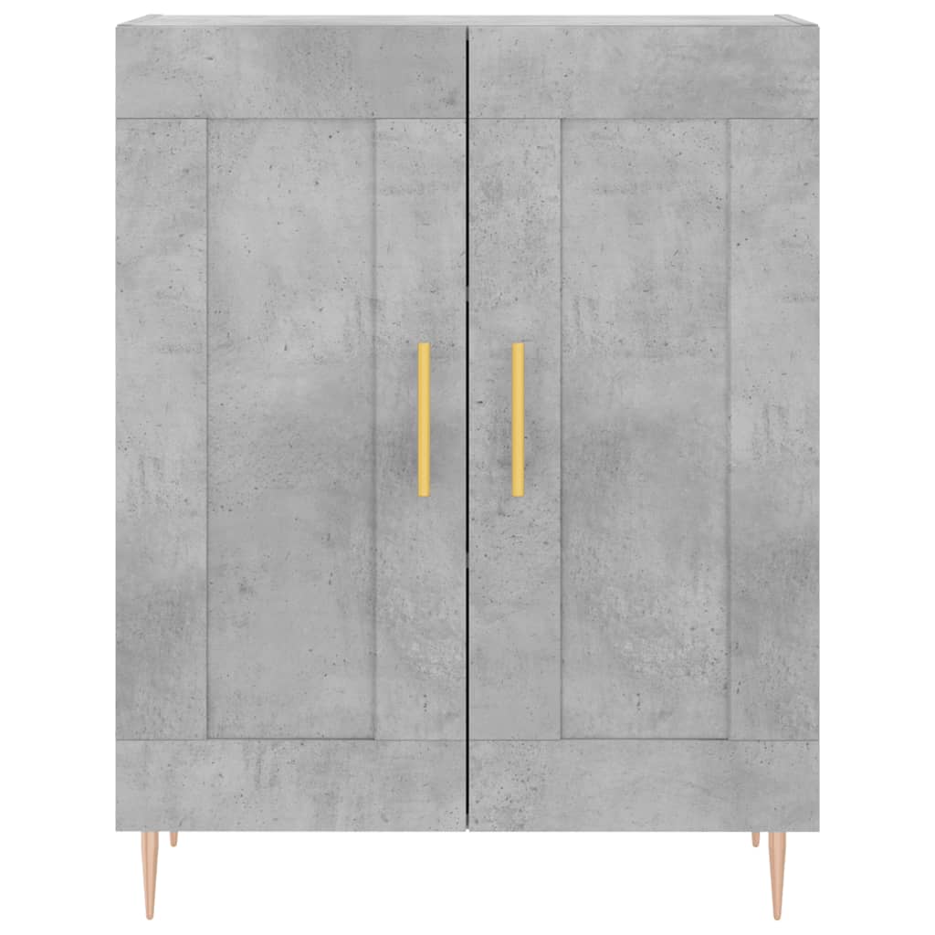 Highboard Hochglanz-Weiß 69,5x34x180 cm Holzwerkstoff