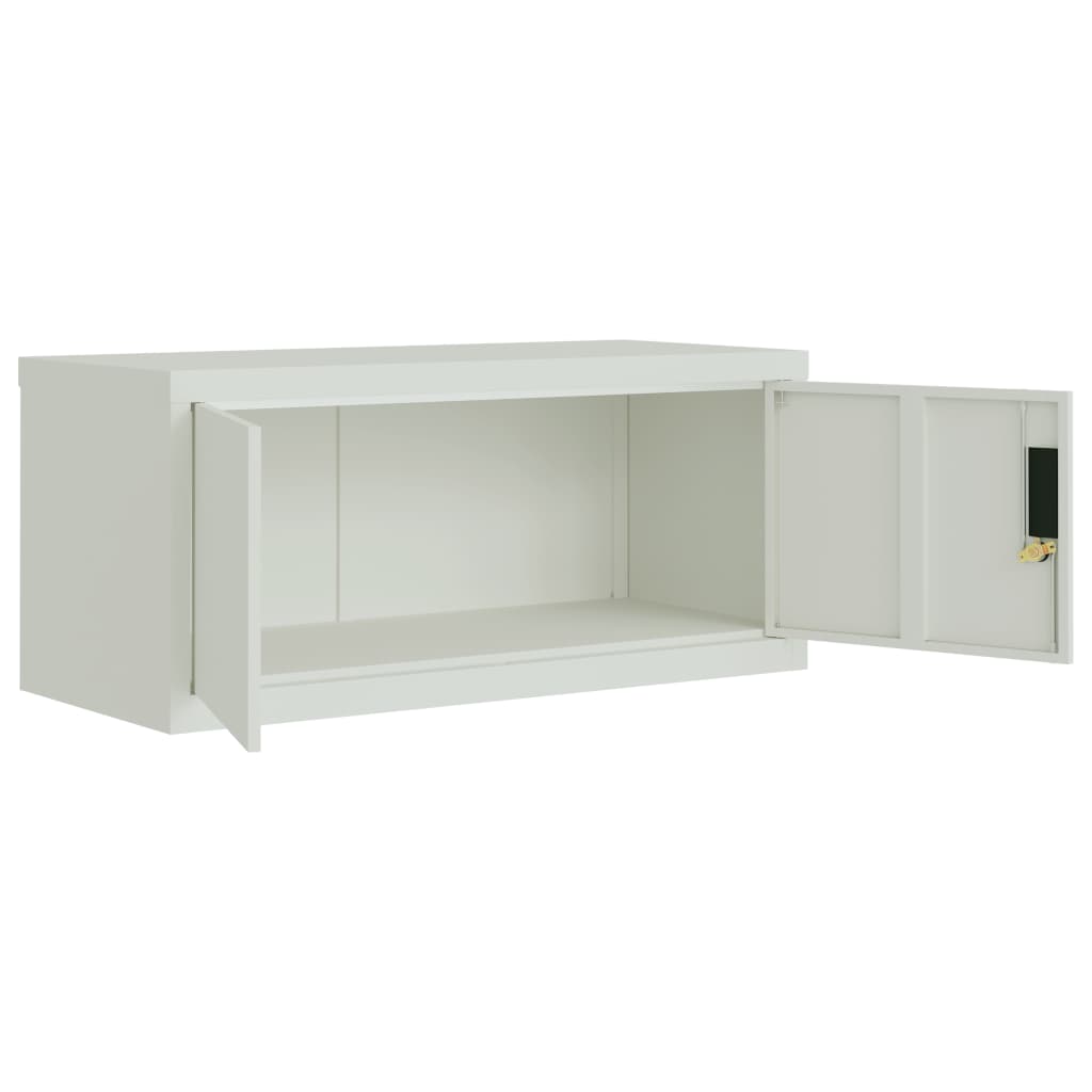 Aktenschrank Weiß 90x40x110 cm Stahl