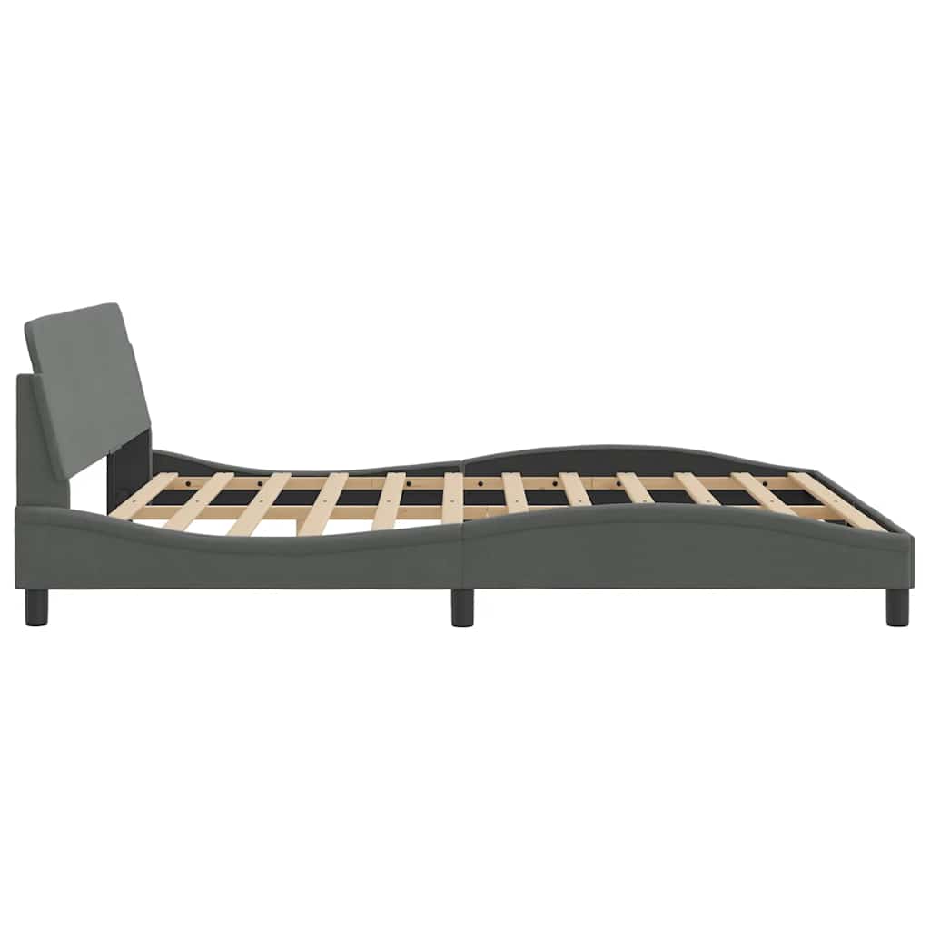 Bettgestell "Dover" Hellgrau 100x190 cm Stoff