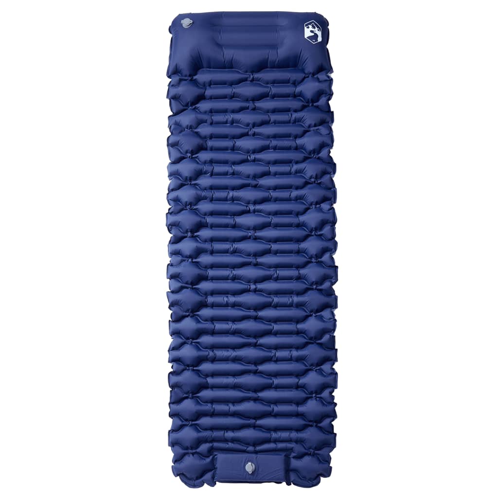 Selbstaufblasende Isomatte mit Kissen Blau