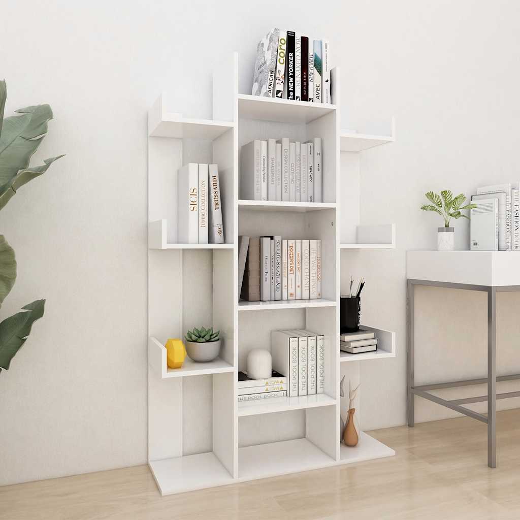 Bücherregal Weiß 86x25,5x140 cm Holzwerkstoff