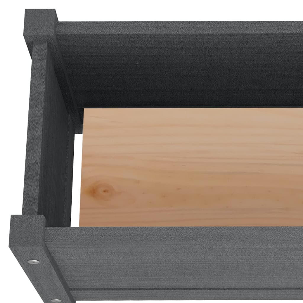 Garten-Hochbeete 2 Stk. Weiß 150x31x31 cm Massivholz Kiefer