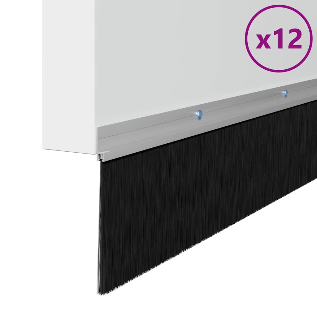 Aufsteck Türbürstendichtungen 2 pcs Braun 100 cm