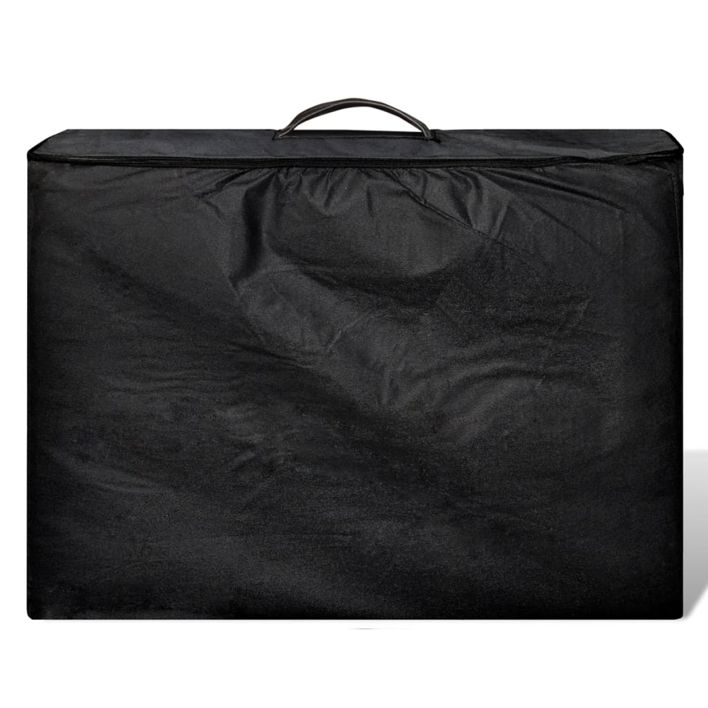 Massagetisch mit 2 Zonen Holzrahmen Anthrazit 186×68 cm