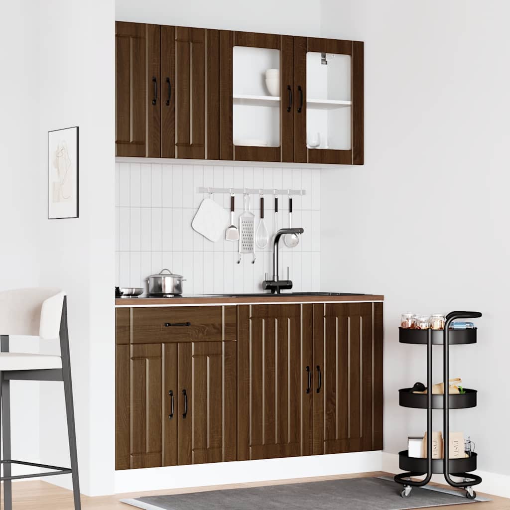 4-tlg. Küchenschrank-Set Lucca Weiß Holzwerkstoff