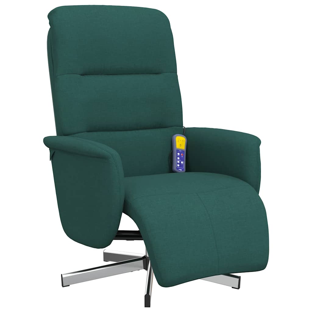 Massagesessel mit Fußteil Braun Stoff