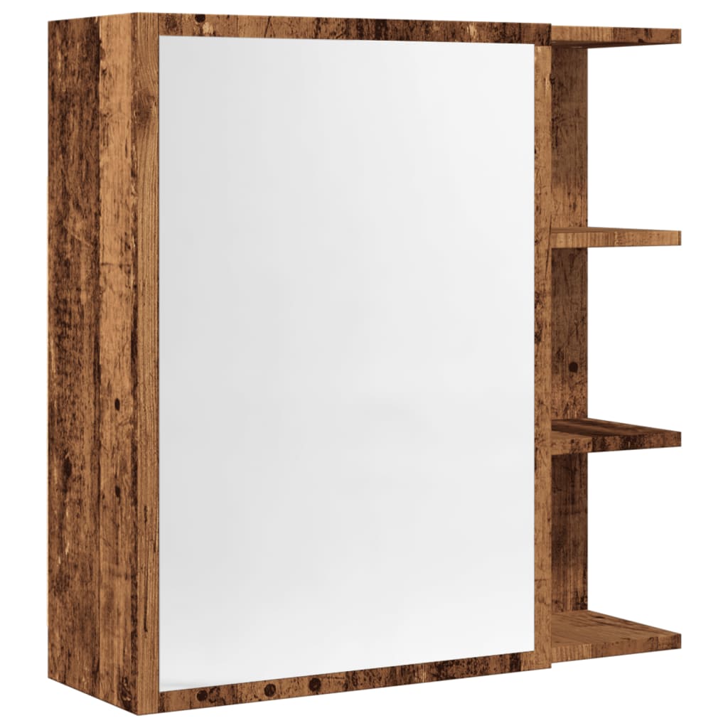 Bad-Spiegelschrank Weiß 62,5x20,5x64 cm Holzwerkstoff