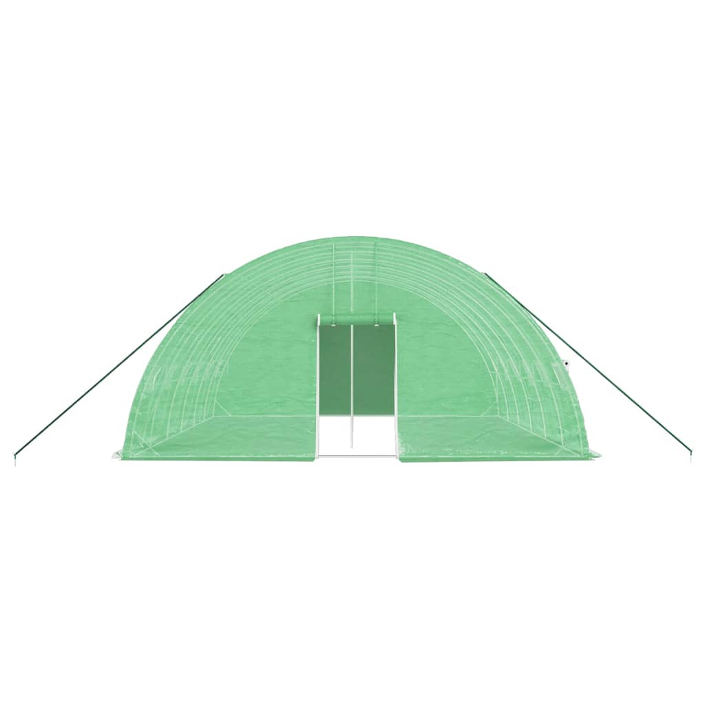 Gewächshaus mit Stahlrahmen Grün 24 m² 6x4x2,85 m