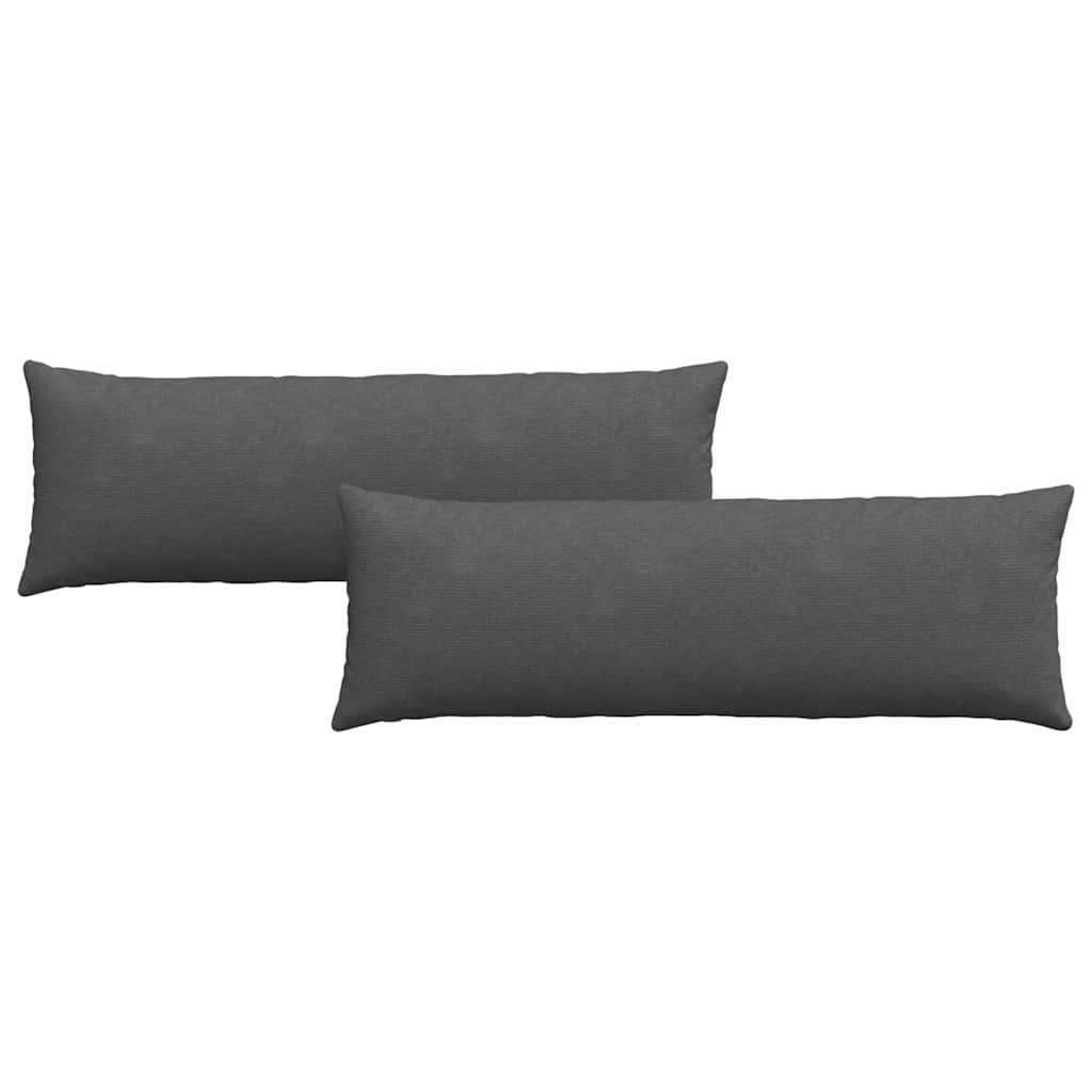 Sofakissen 2 Stück Hellgrau 50 x 30 cm Cordstoff
