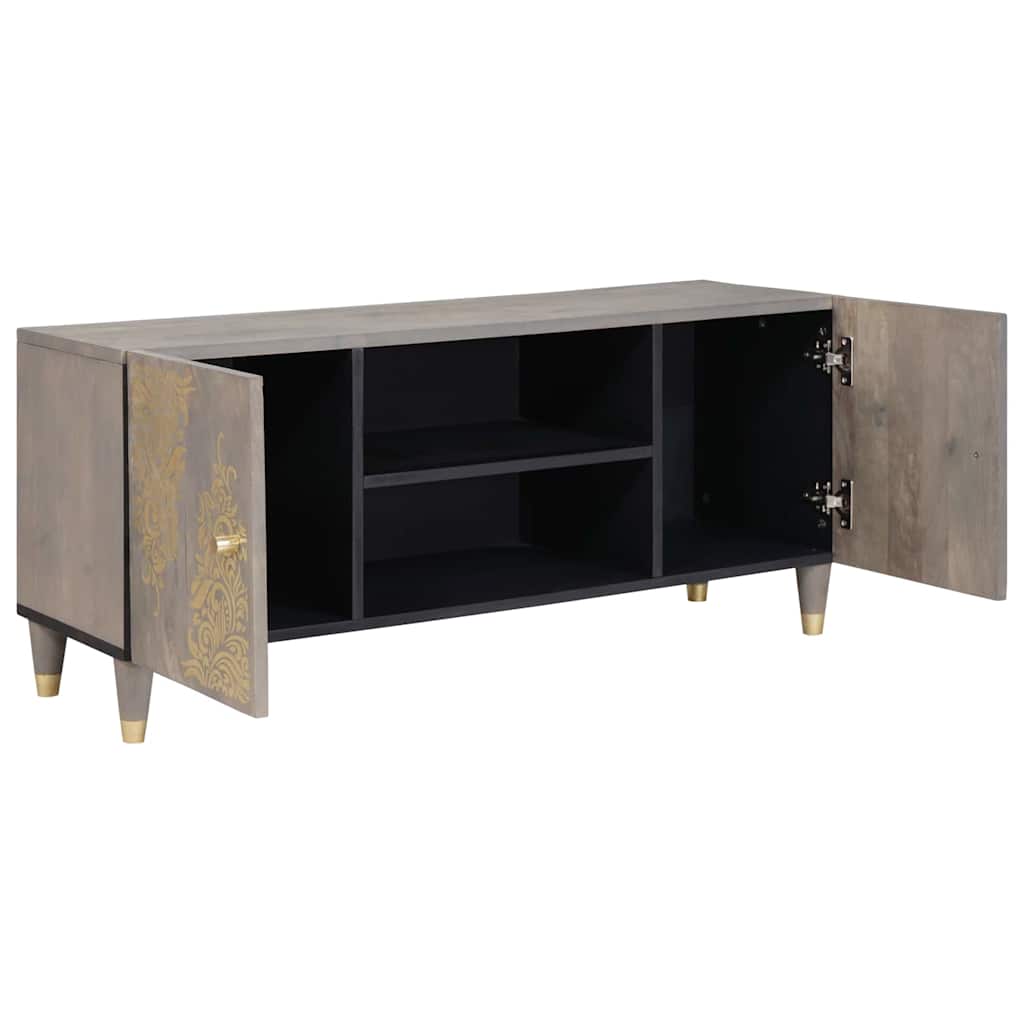 TV-Schränk mit Tür Honigbraun 105 x 33 x 46 cm Massivholz Mango