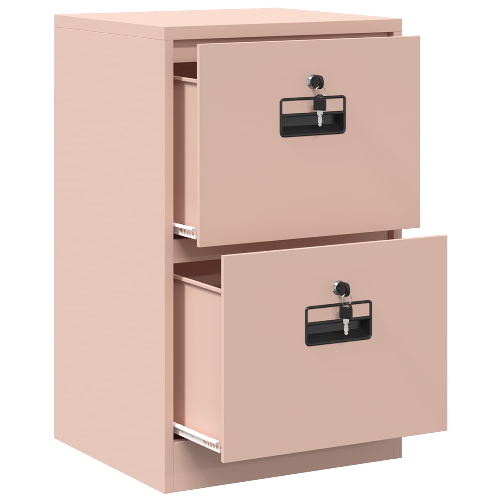 Aktenschrank 2 pcs Schwarz 44 x 50 x 139 cm Kaltgewalzter Stahl
