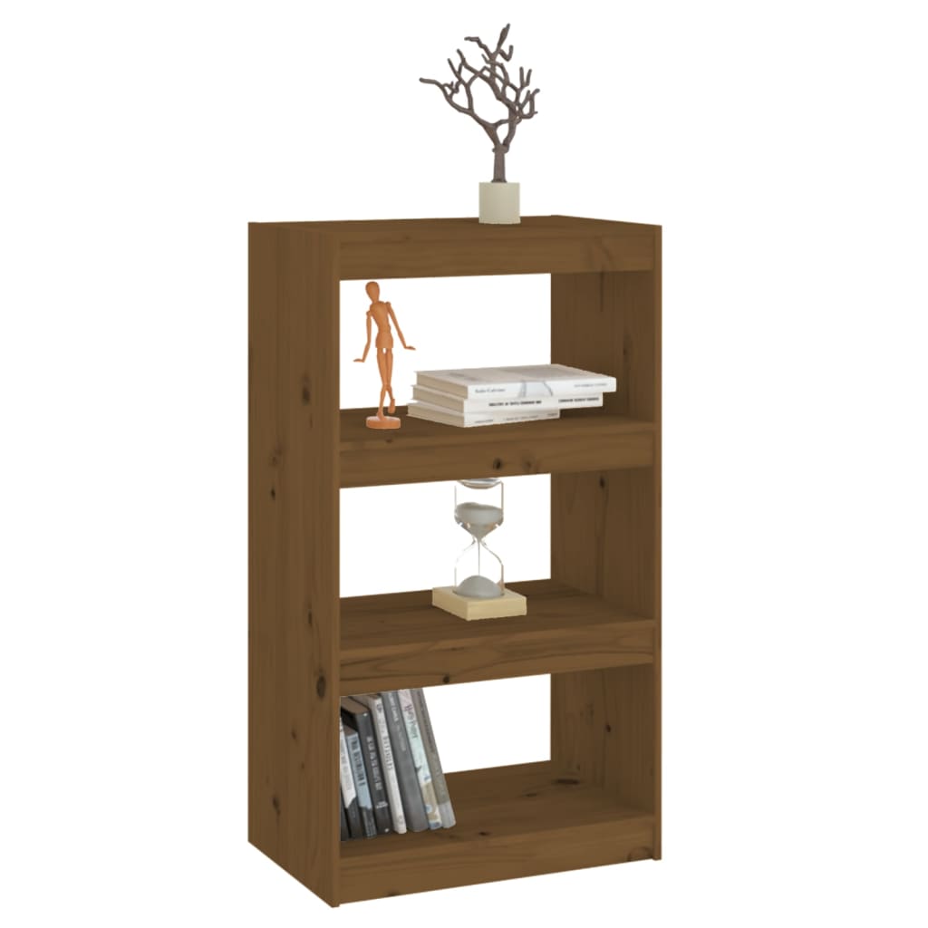 Bücherregal/Raumteiler Grau 60x30x71,5 cm Massivholz Kiefer
