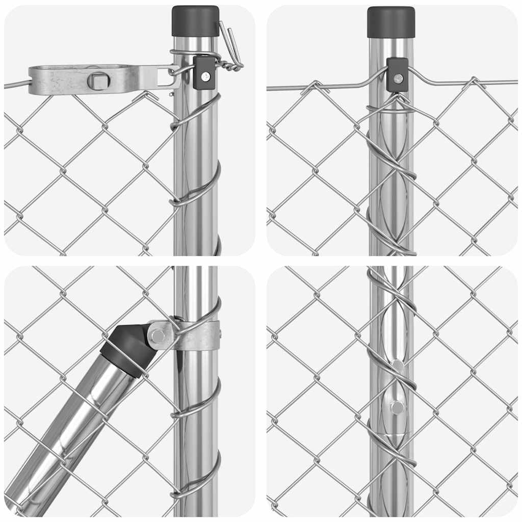 Outdoor Kettenglied-Zaun Erdfixierung 10 x 0,4 m Grün Netz