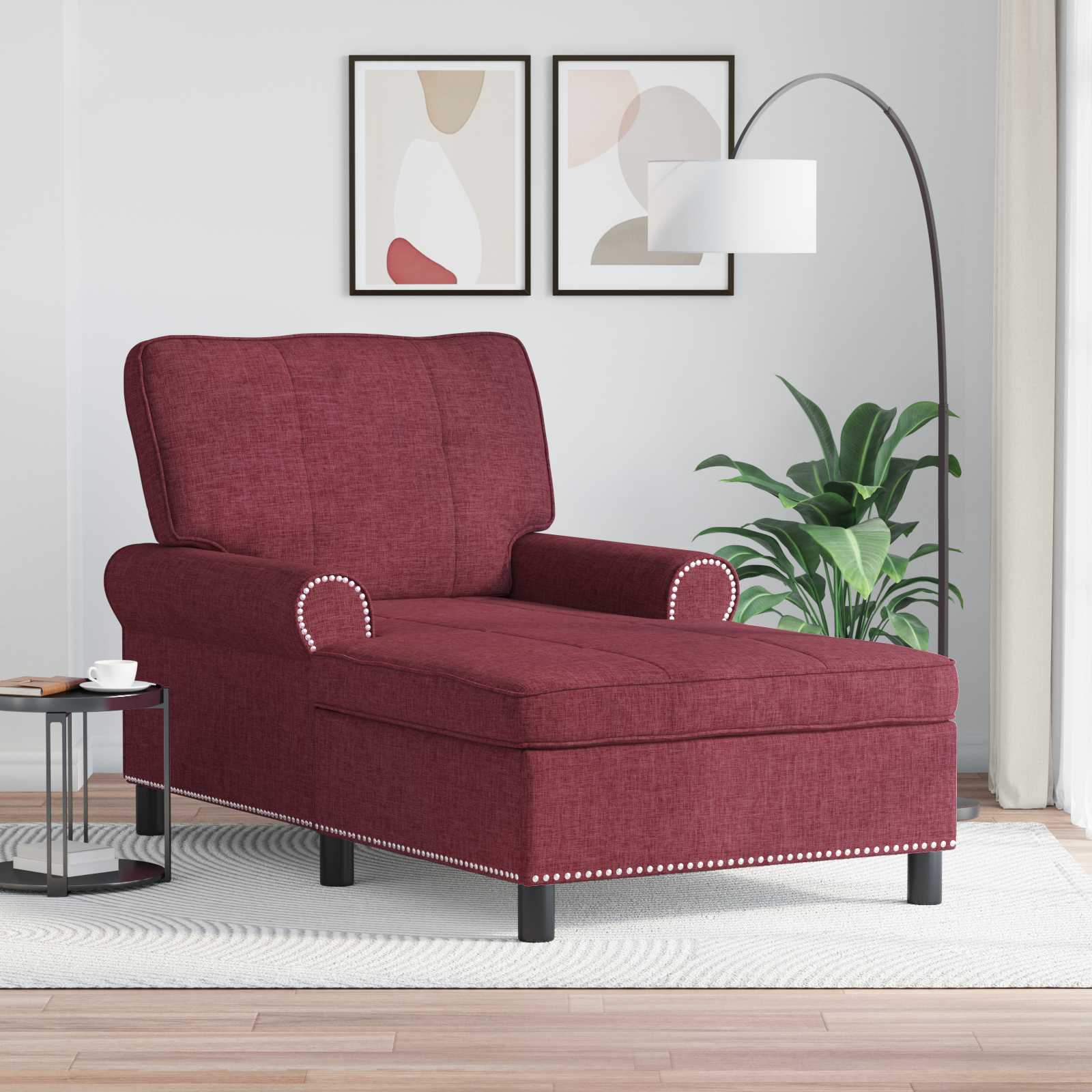 Lounge-Liege mit Kissen Hellgrau 91 x 157 x 91 cm Stoff