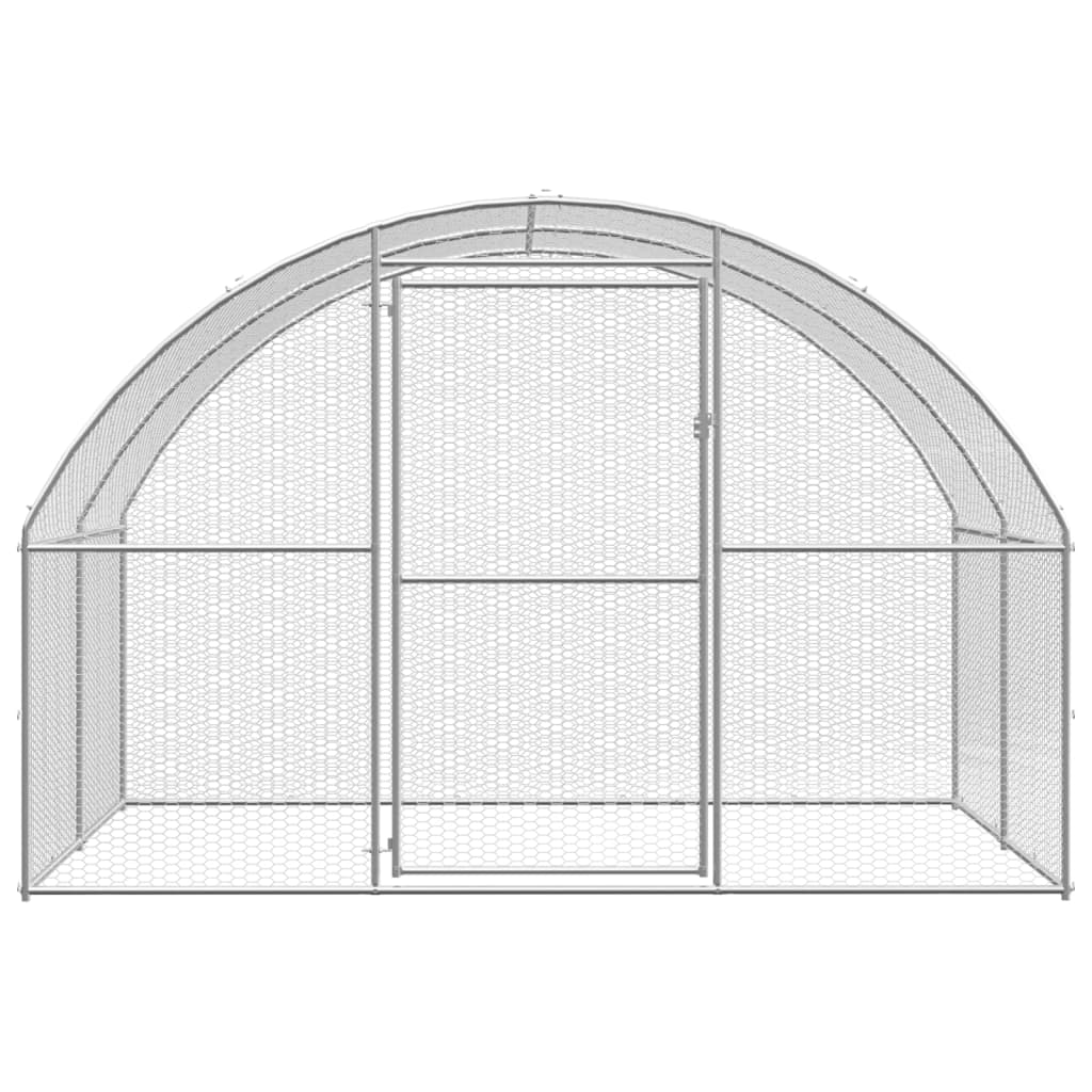 Outdoor-Hühnerstall 3x2x2 m Verzinkter Stahl