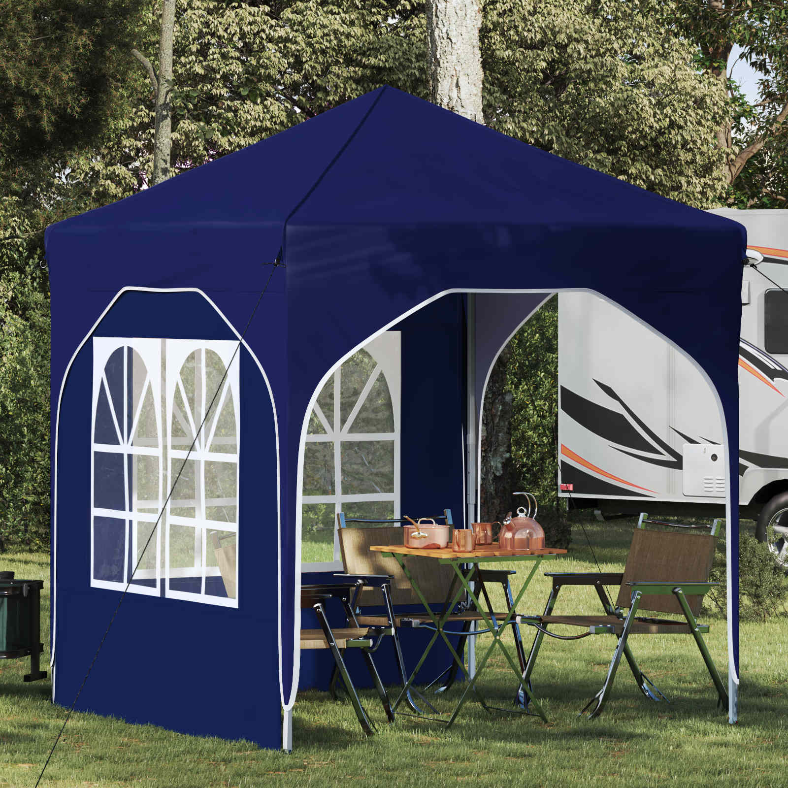 Pop-up Partyzelt 194 x 194 x 245 cm Creme