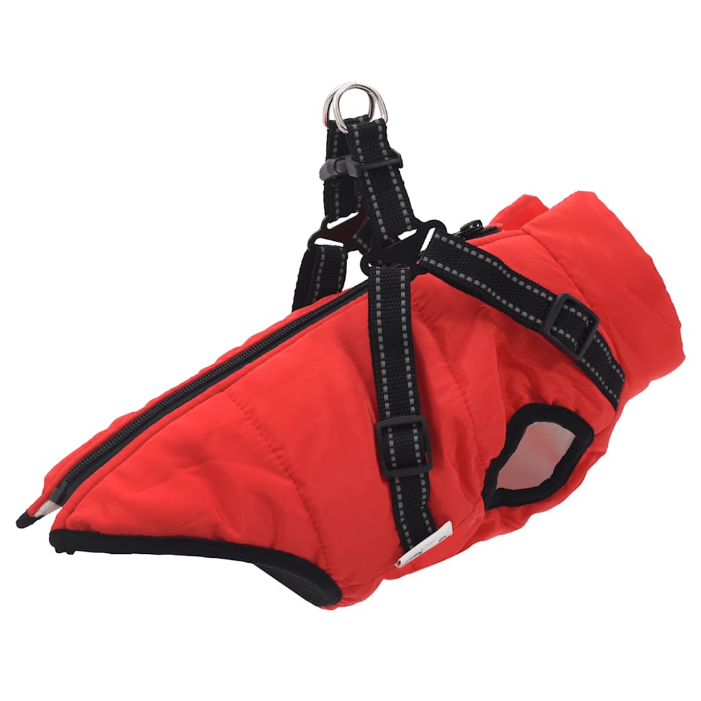 Hundemantel mit Geschirr Wasserdicht Reflektierend Lila L48