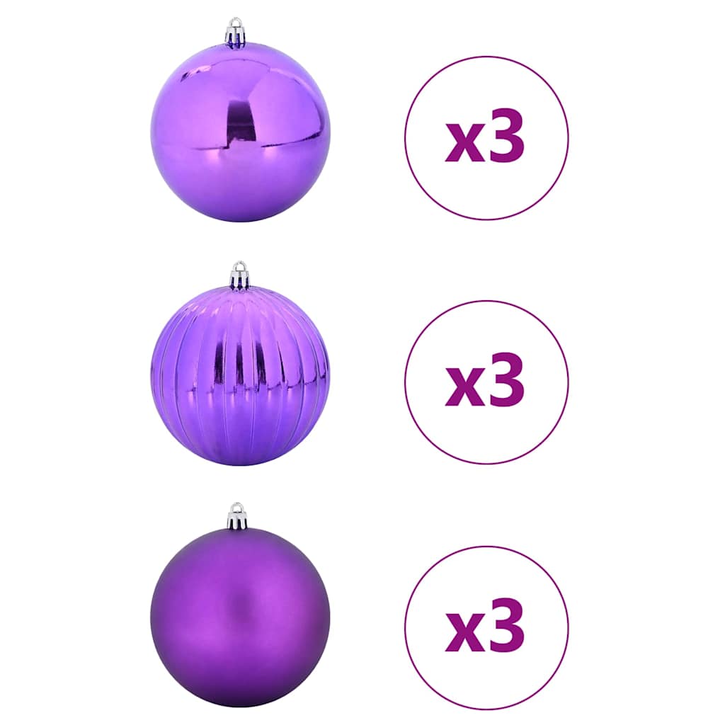 Weihnachtsbaumkugel Set XL 9 pcs Rot Kunststoff